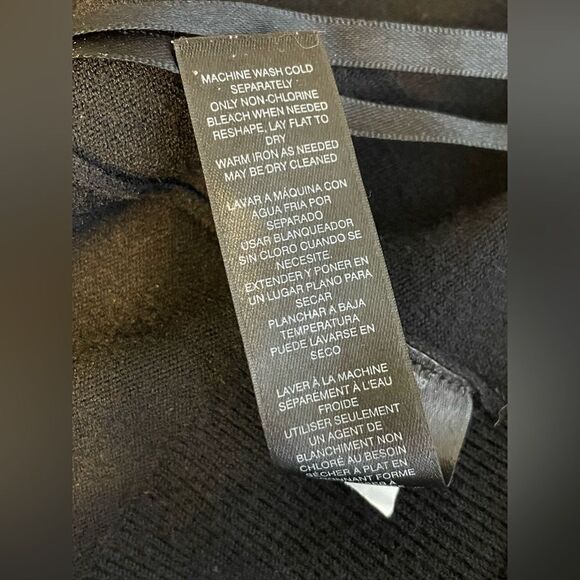 White House Black Market Black Waterfall Open Cardigan S - Picture 7 of 7